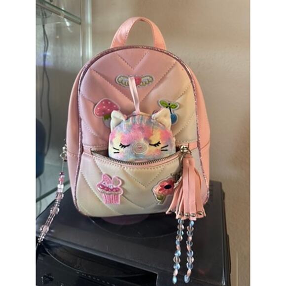 New Miss Gwen OMG Mini Backpack Custom Patches Pink Quilted Bag with Charms - Picture 1 of 11